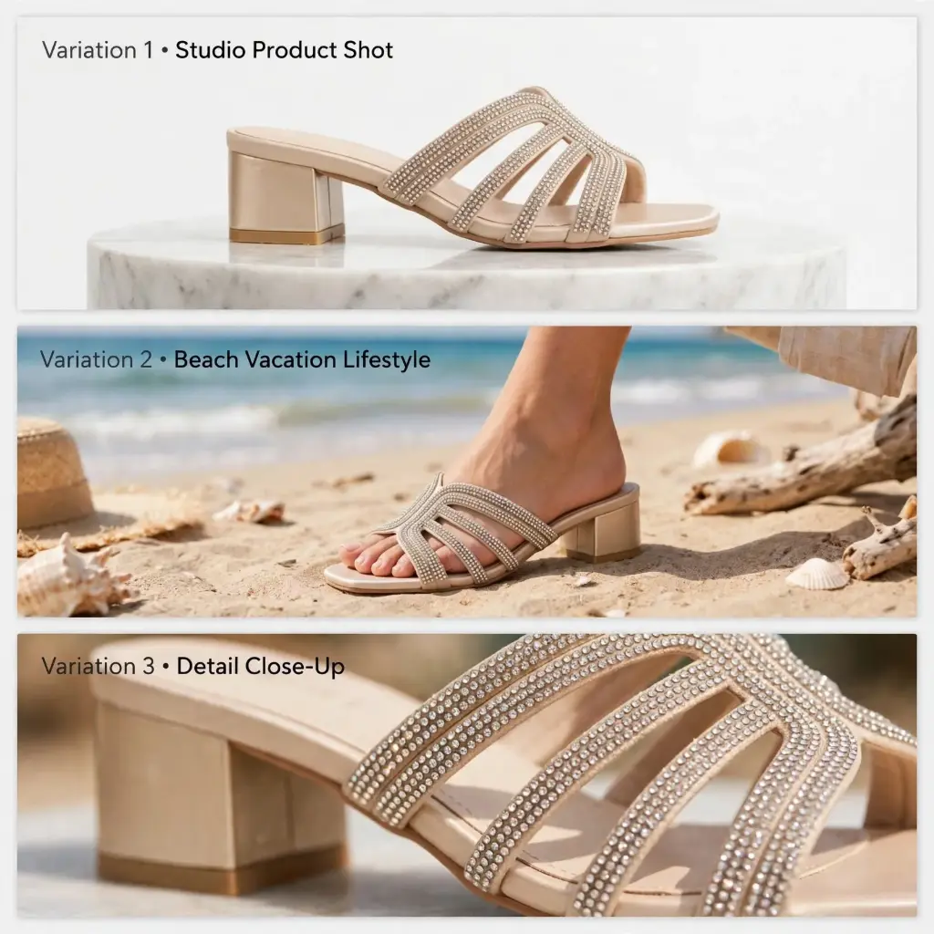 Tacón bajo beige