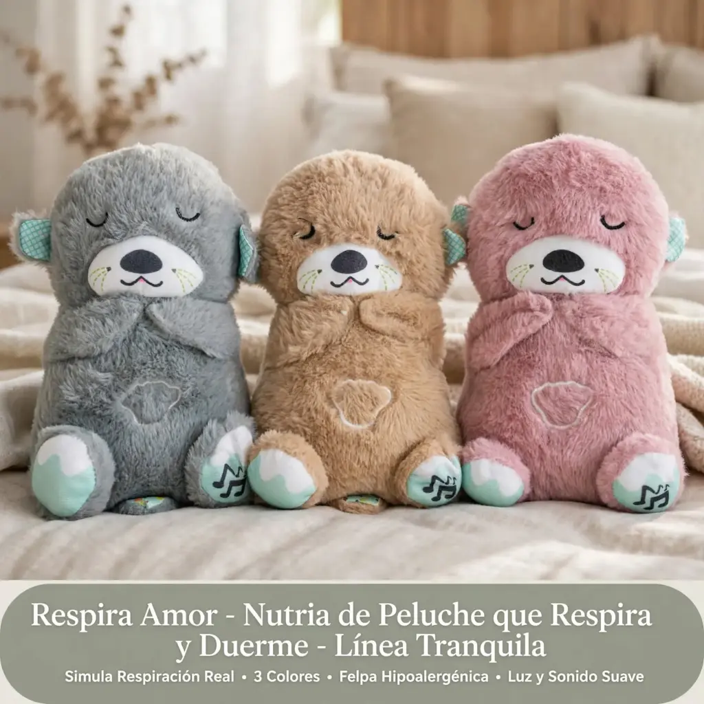Nutria de Peluche que Respira y Duerme