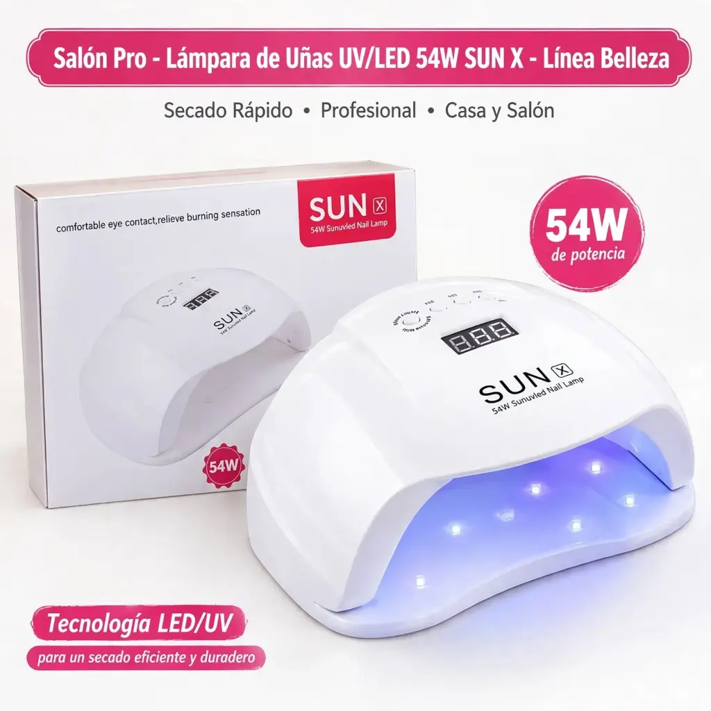 Lámpara de Uñas UV/LED 54W SUN X