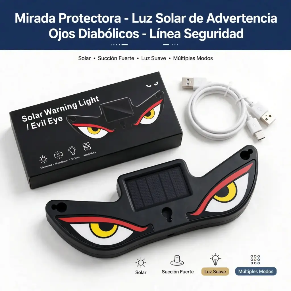 Luz Solar de Advertencia Ojos Diabólicos